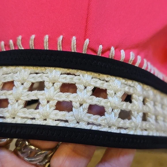 Victoria's Secret Sylish Hot Pink and Black Bikini Bralette Top - Picture 3 of 10